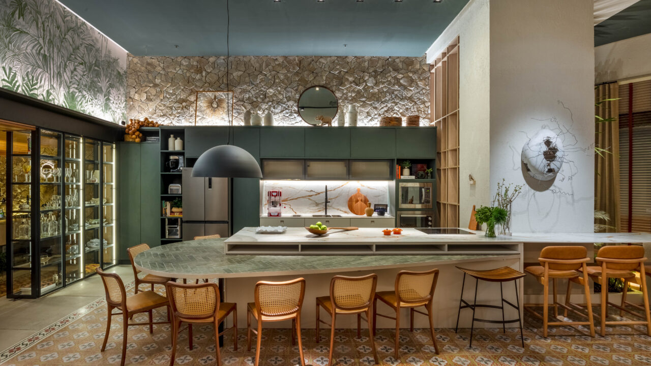 Anna Malta e Andrea Duarte - Living Art&Gourmet. Projeto da CASACOR Rio de Janeiro 2024.